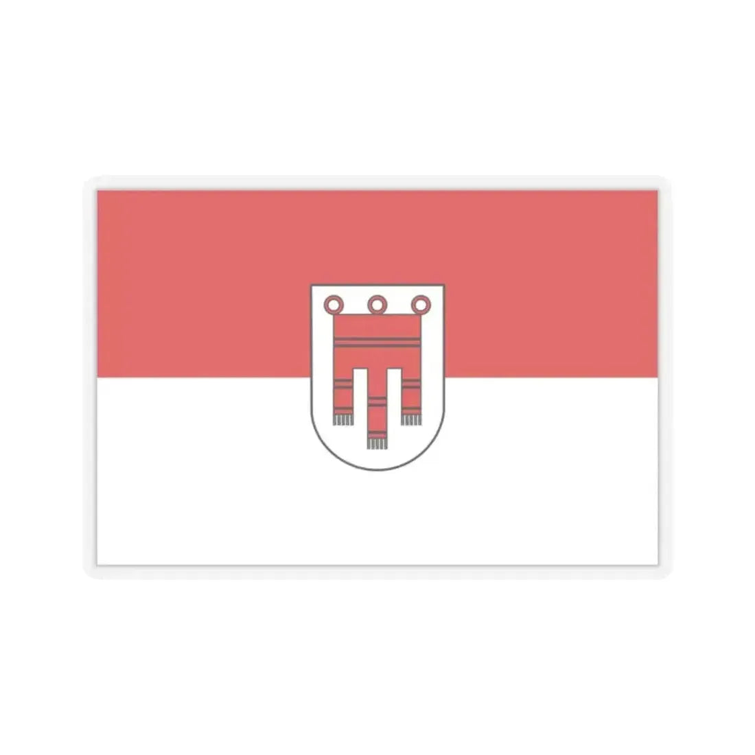 Flag of Vorarlberg Austria - STICKER Vinyl Kiss-Cut Decal 2 Inch Transparent - The Sticker Space