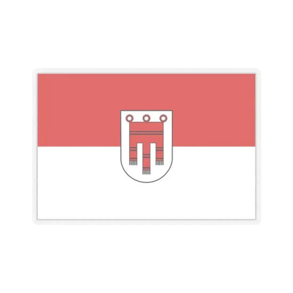 Flag of Vorarlberg Austria - STICKER Vinyl Kiss-Cut Decal 2 Inch Transparent - The Sticker Space