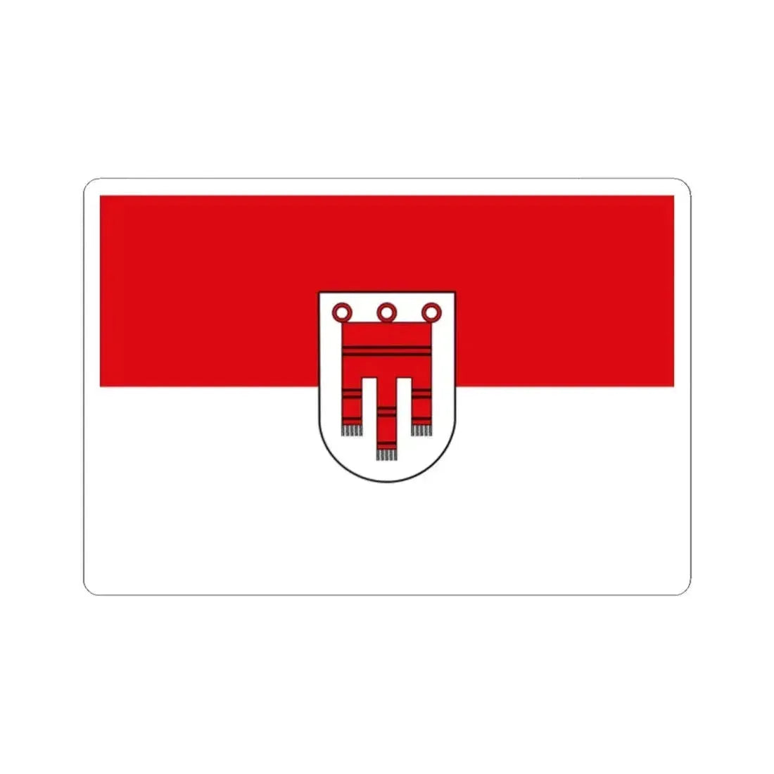 Flag of Vorarlberg Austria - STICKER Vinyl Kiss-Cut Decal 2 Inch White - The Sticker Space