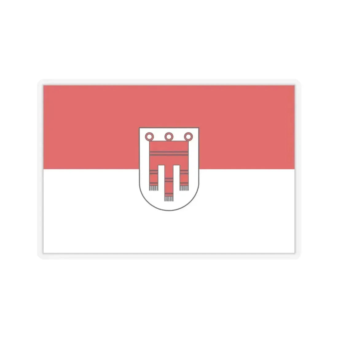 Flag of Vorarlberg Austria - STICKER Vinyl Kiss-Cut Decal 3 Inch Transparent - The Sticker Space