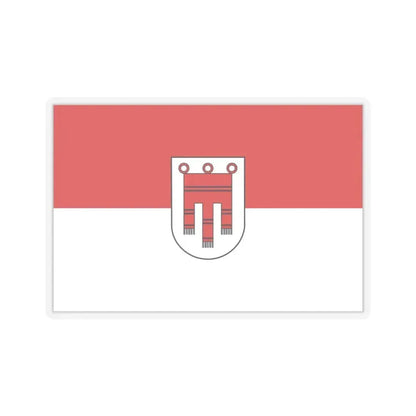 Flag of Vorarlberg Austria - STICKER Vinyl Kiss-Cut Decal 3 Inch Transparent - The Sticker Space