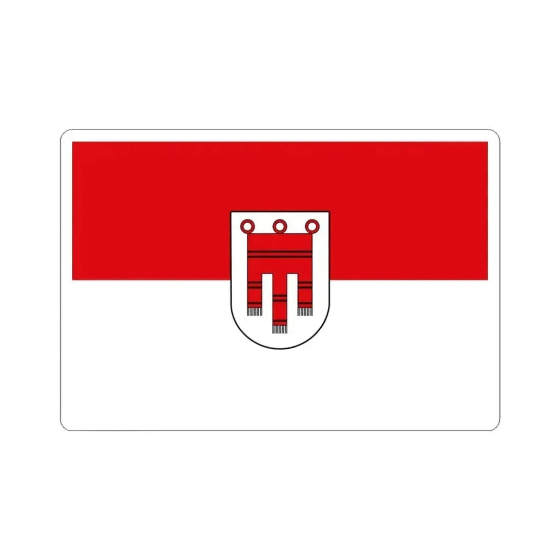 Flag of Vorarlberg Austria - STICKER Vinyl Kiss-Cut Decal 3 Inch White - The Sticker Space