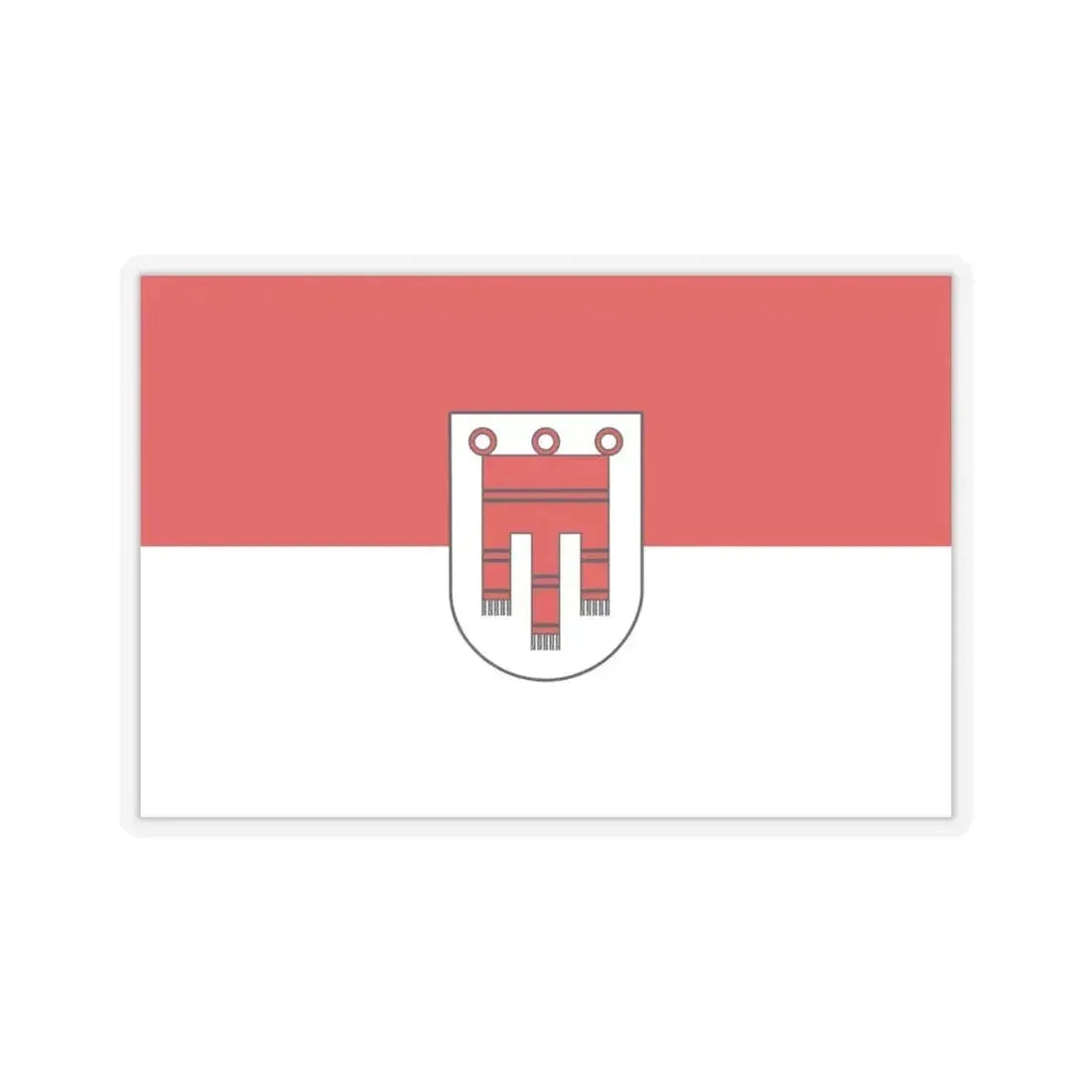 Flag of Vorarlberg Austria - STICKER Vinyl Kiss-Cut Decal 4 Inch Transparent - The Sticker Space