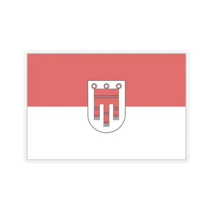 Flag of Vorarlberg Austria - STICKER Vinyl Kiss-Cut Decal 4 Inch Transparent - The Sticker Space