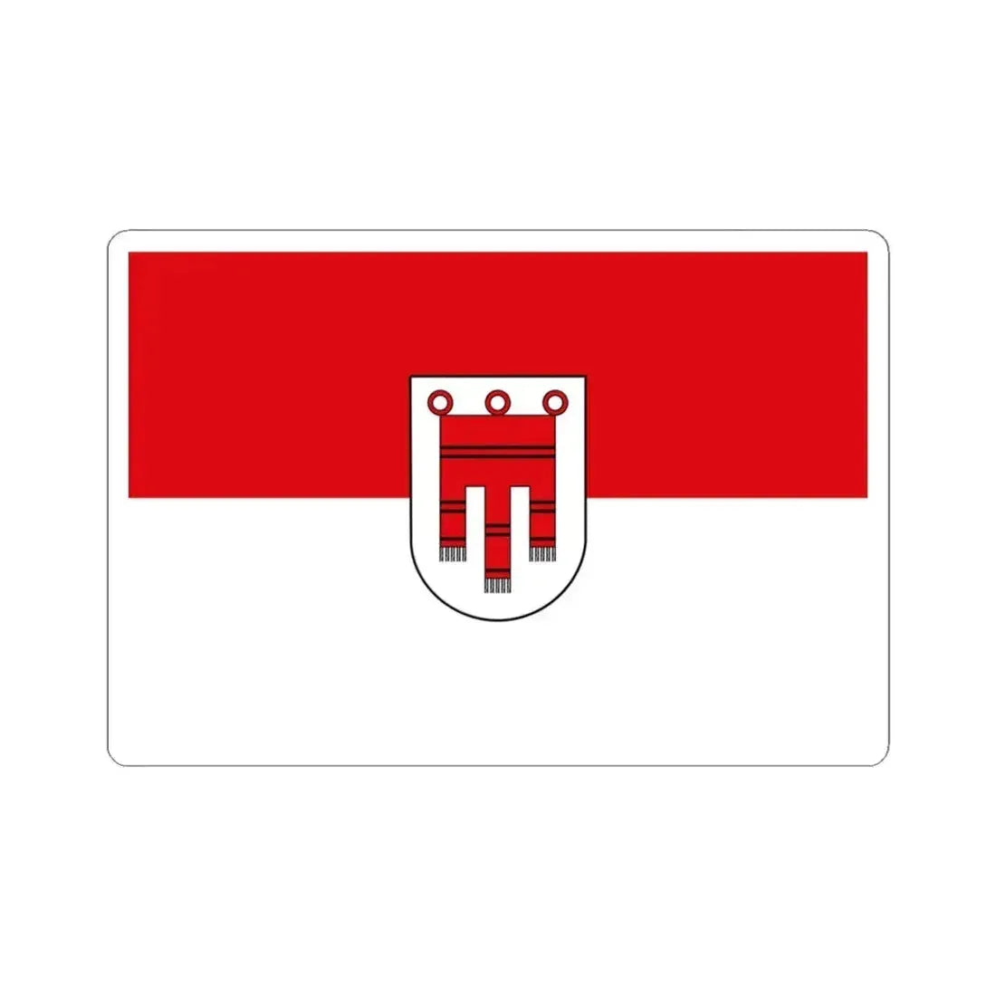 Flag of Vorarlberg Austria - STICKER Vinyl Kiss-Cut Decal 4 Inch White - The Sticker Space