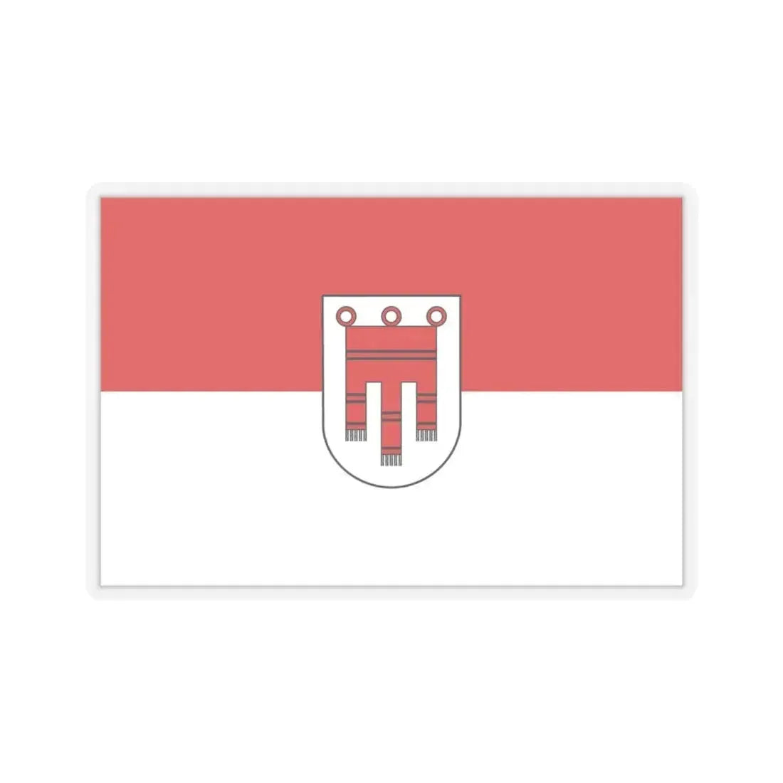 Flag of Vorarlberg Austria - STICKER Vinyl Kiss-Cut Decal 6 Inch Transparent - The Sticker Space