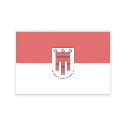 Flag of Vorarlberg Austria - STICKER Vinyl Kiss-Cut Decal 6 Inch Transparent - The Sticker Space