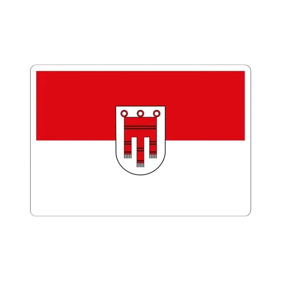 Flag of Vorarlberg Austria - STICKER Vinyl Kiss-Cut Decal 6 Inch White - The Sticker Space