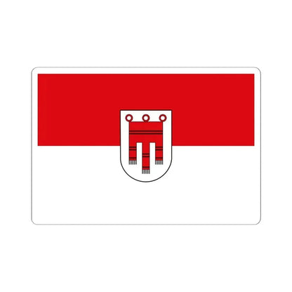 Flag of Vorarlberg Austria - STICKER Vinyl Kiss-Cut Decal 6 Inch White - The Sticker Space