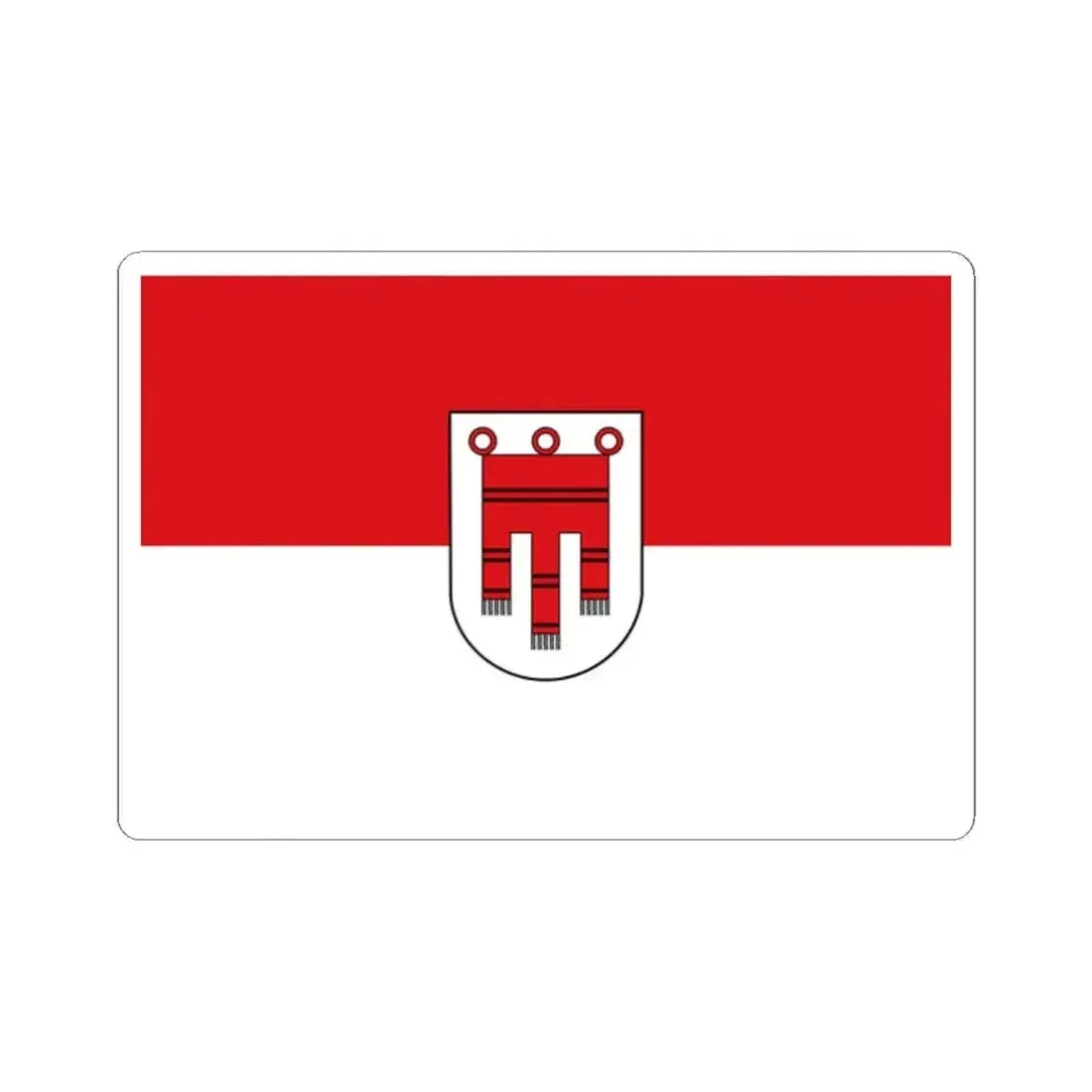 Flag of Vorarlberg state (Austria) STICKER Vinyl Kiss-Cut Decal 2 Inch White - The Sticker Space