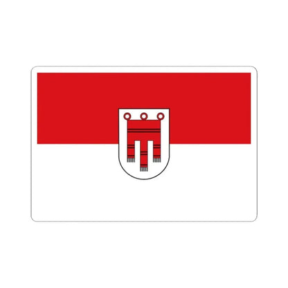 Flag of Vorarlberg state (Austria) STICKER Vinyl Kiss-Cut Decal 2 Inch White - The Sticker Space