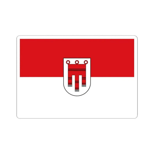 Flag of Vorarlberg state (Austria) STICKER Vinyl Kiss-Cut Decal 2 Inch White - The Sticker Space