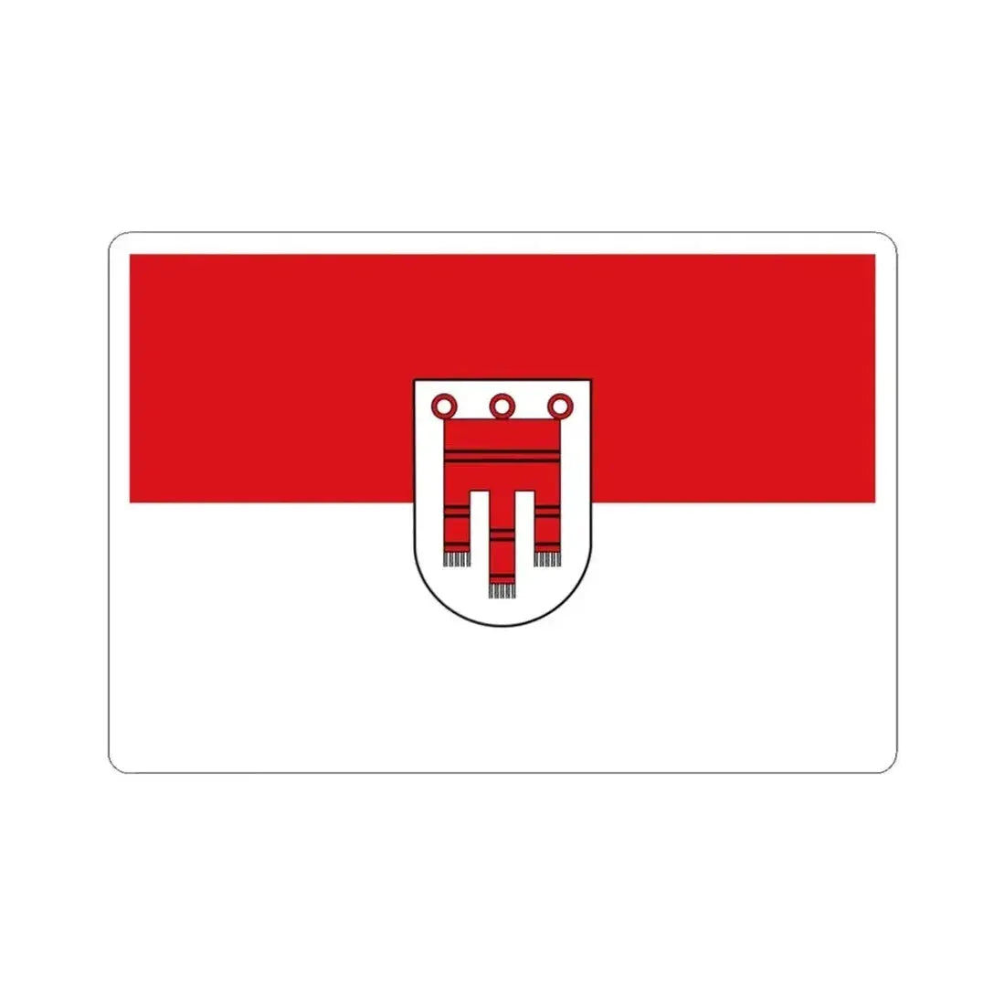Flag of Vorarlberg state (Austria) STICKER Vinyl Kiss-Cut Decal 3 Inch White - The Sticker Space