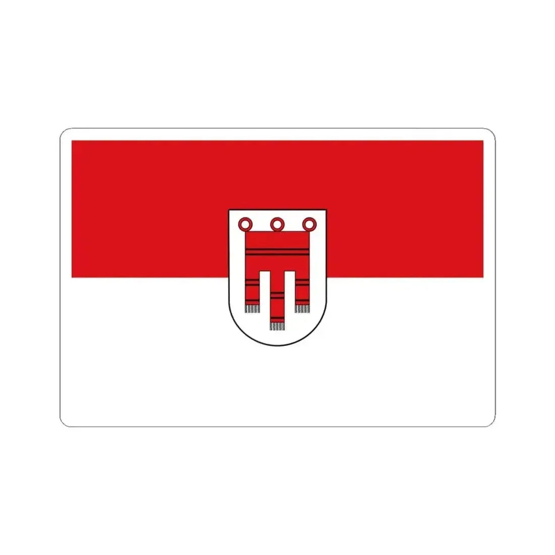 Flag of Vorarlberg state (Austria) STICKER Vinyl Kiss-Cut Decal 4 Inch White - The Sticker Space