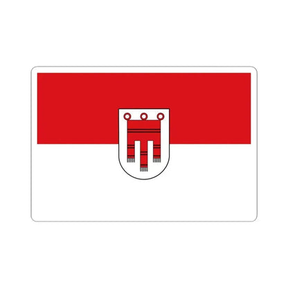 Flag of Vorarlberg state (Austria) STICKER Vinyl Kiss-Cut Decal 4 Inch White - The Sticker Space