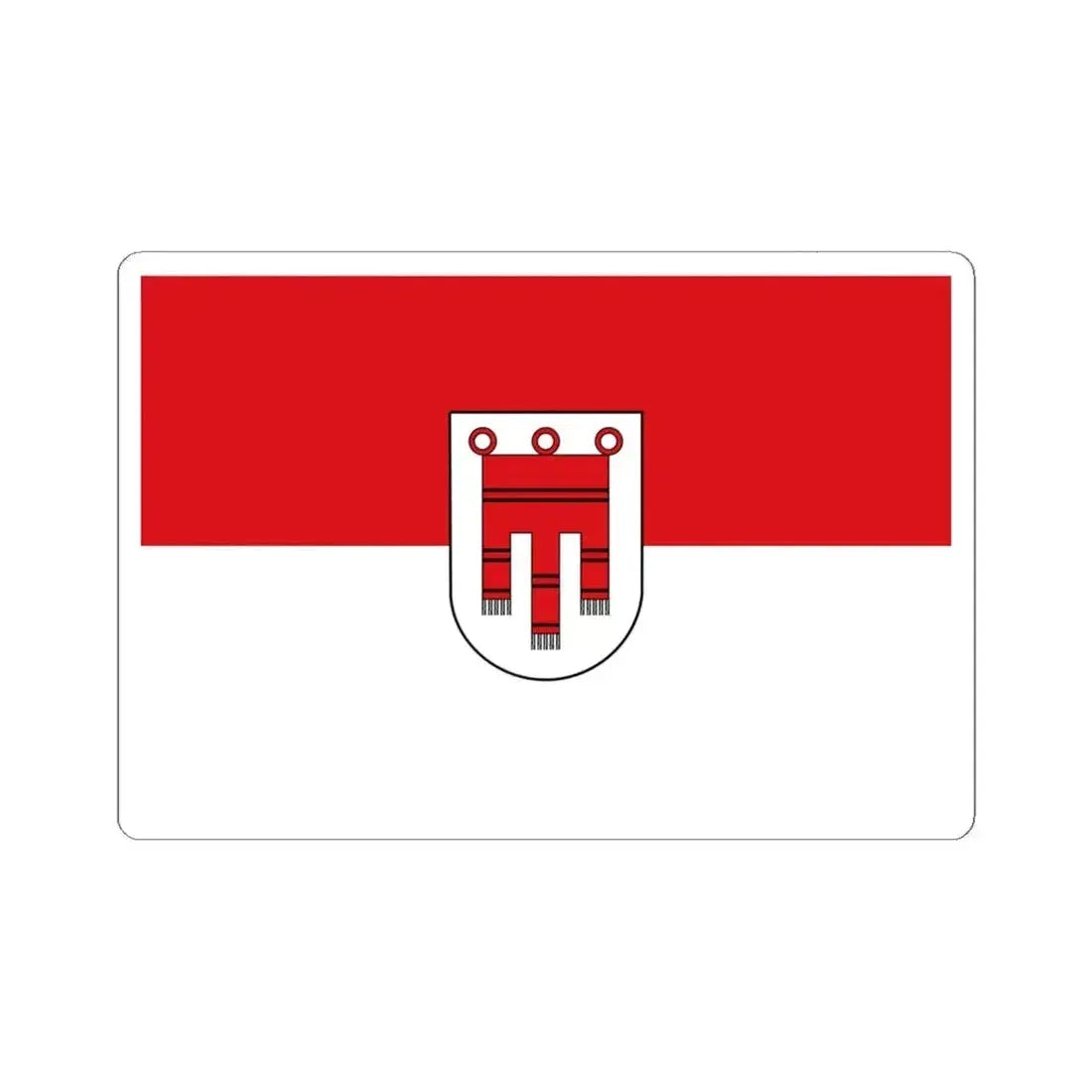 Flag of Vorarlberg state (Austria) STICKER Vinyl Kiss-Cut Decal 6 Inch White - The Sticker Space