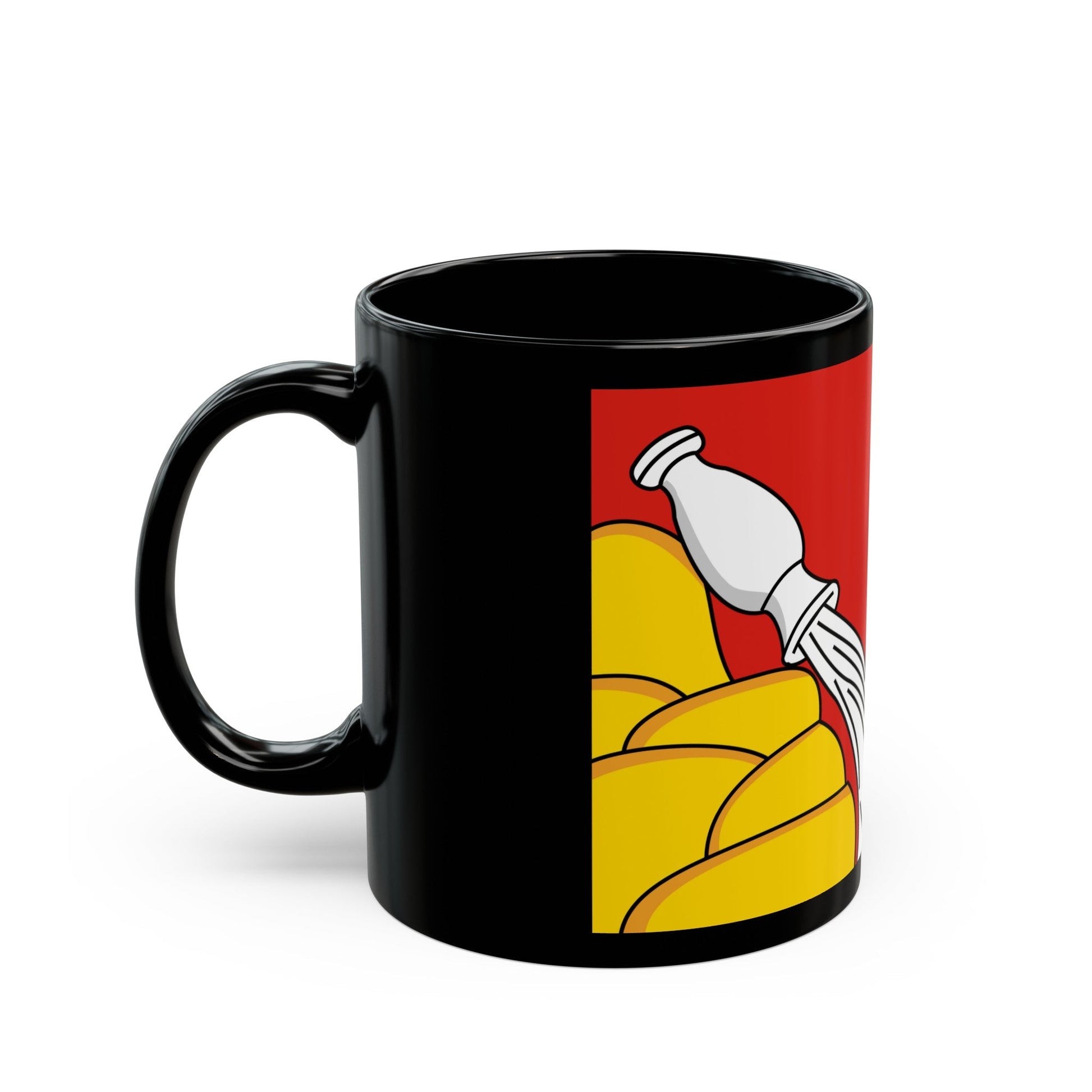 Flag of Voronezh Oblast Russia - Black Coffee Mug-The Sticker Space