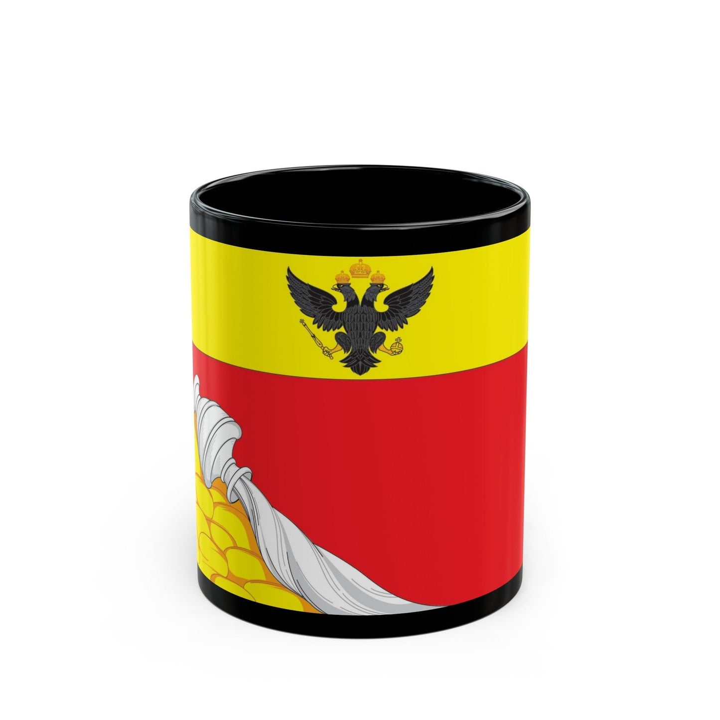 Flag of Voronezh Russia - Black Coffee Mug-11oz-The Sticker Space