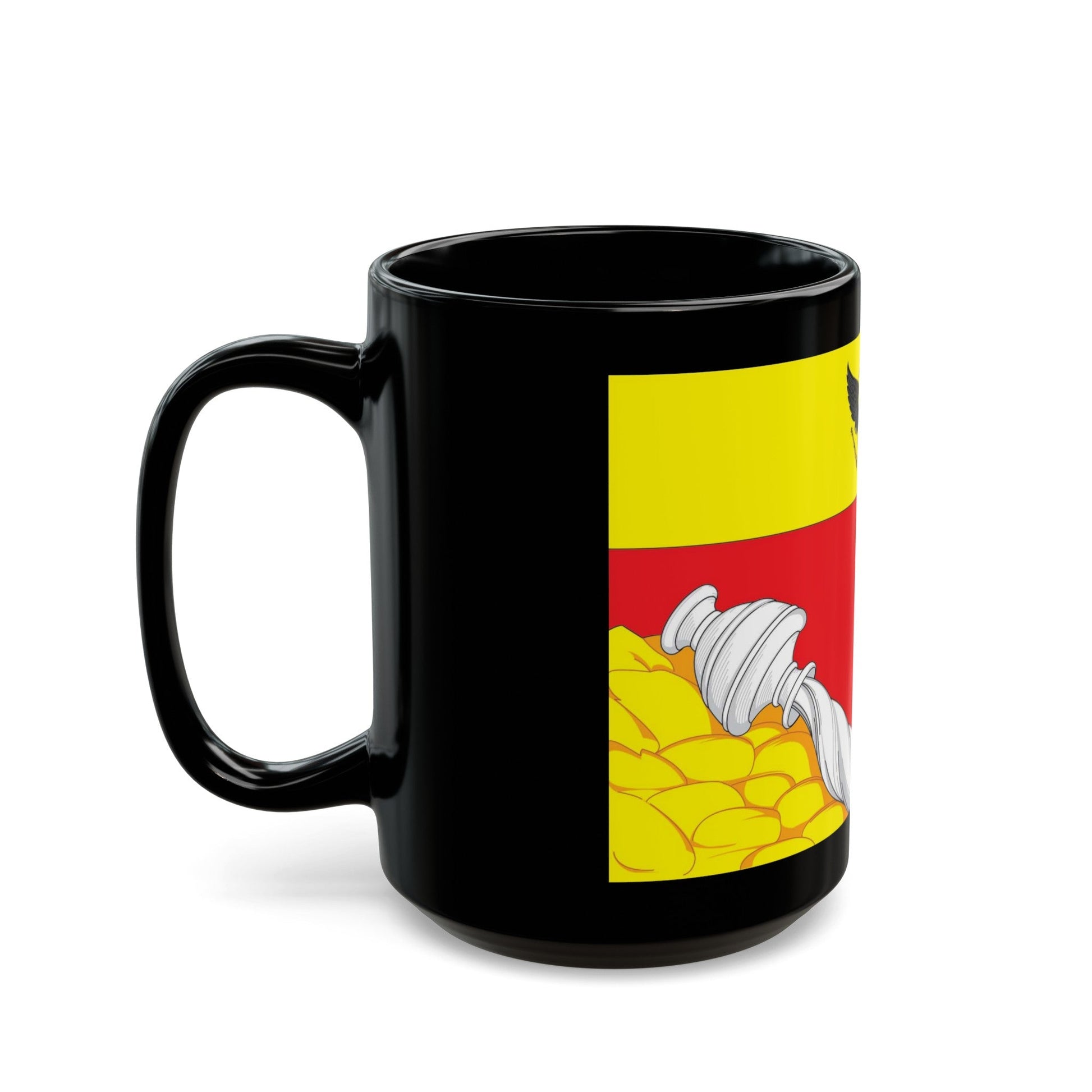 Flag of Voronezh Russia - Black Coffee Mug-The Sticker Space