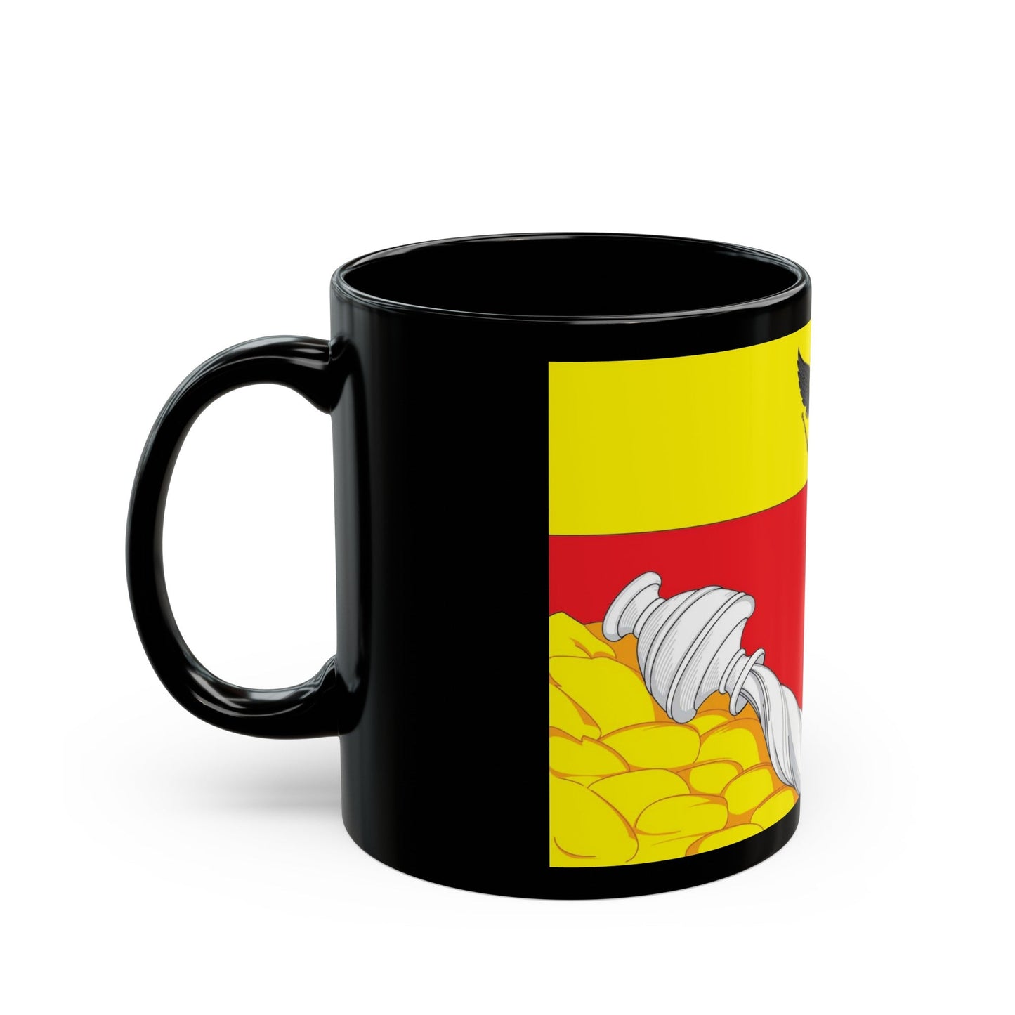 Flag of Voronezh Russia - Black Coffee Mug-The Sticker Space