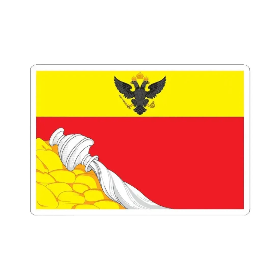 Flag of Voronezh Russia - STICKER Vinyl Kiss-Cut Decal 3 Inch White - The Sticker Space