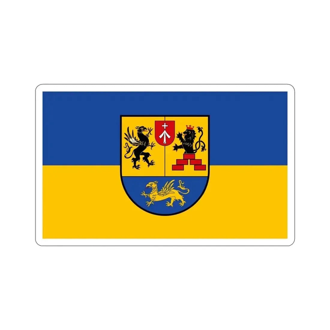 Flag of Vorpommern Rügen Germany STICKER Vinyl Die-Cut Decal 5 Inch - The Sticker Space