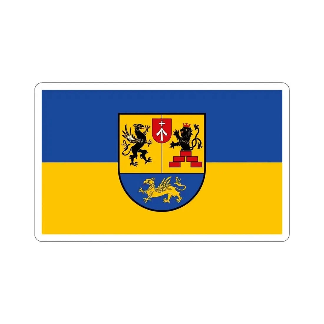 Flag of Vorpommern Rügen Germany STICKER Vinyl Die-Cut Decal - The Sticker Space