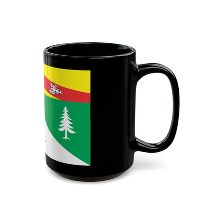 Flag of Vosges France 2 - Black Coffee Mug-The Sticker Space