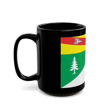 Flag of Vosges France 2 - Black Coffee Mug-The Sticker Space