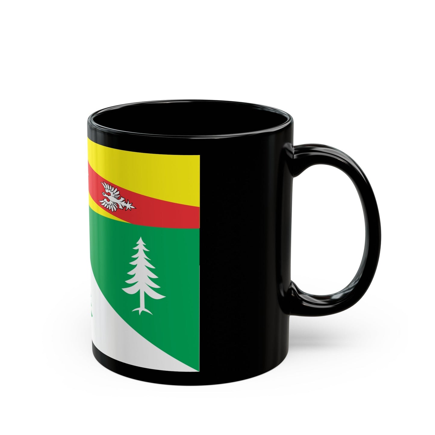 Flag of Vosges France 2 - Black Coffee Mug-The Sticker Space