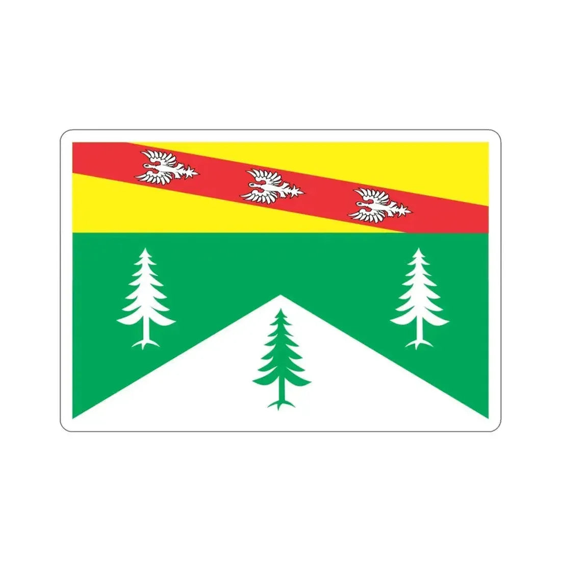 Flag of Vosges France 2 STICKER Vinyl Die-Cut Decal 3 Inch - The Sticker Space