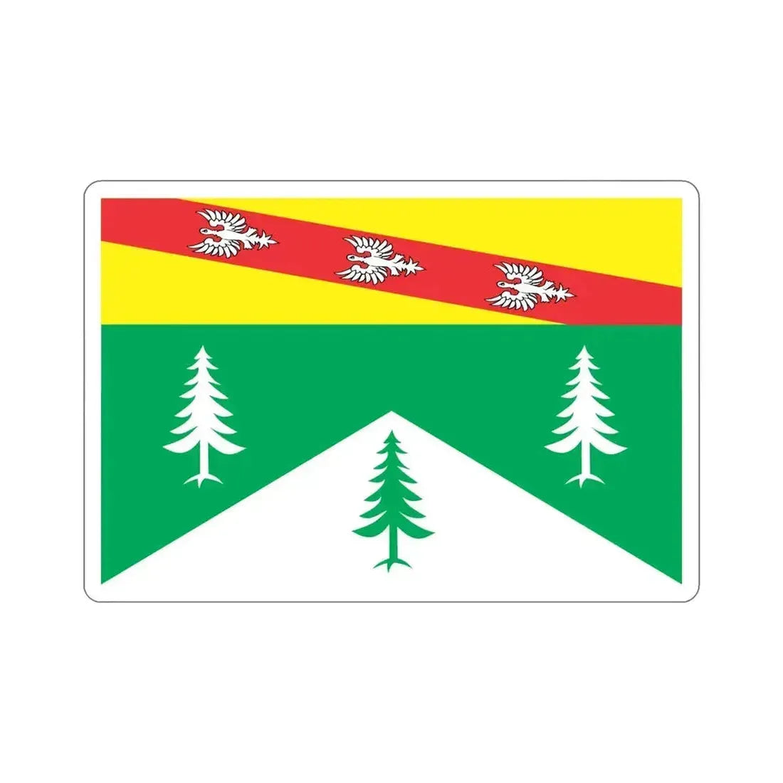 Flag of Vosges France 2 STICKER Vinyl Die-Cut Decal 5 Inch - The Sticker Space