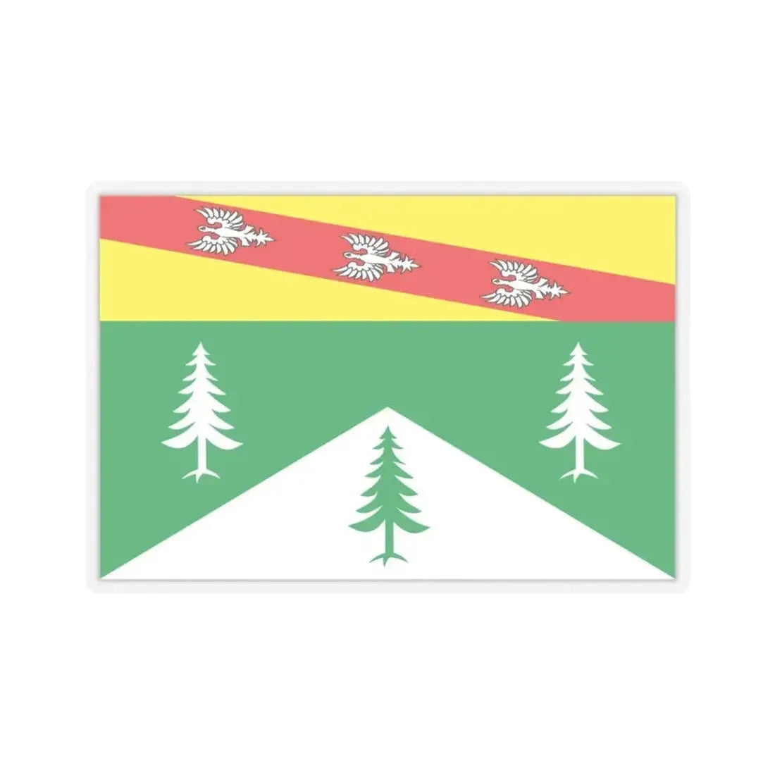 Flag of Vosges France 2 - STICKER Vinyl Kiss-Cut Decal 3 Inch Transparent - The Sticker Space