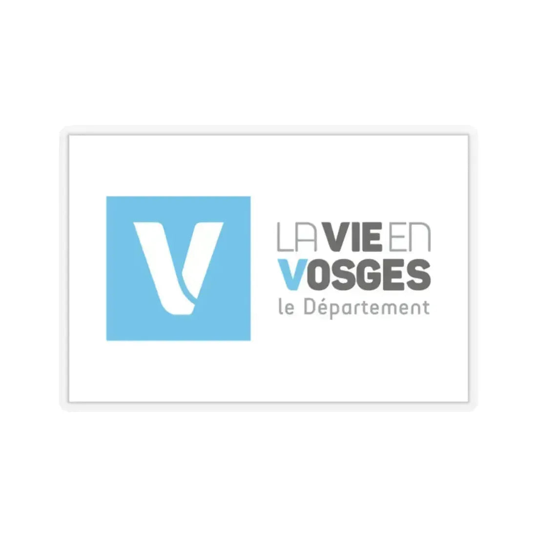 Flag of Vosges France - STICKER Vinyl Kiss-Cut Decal 2 Inch Transparent - The Sticker Space