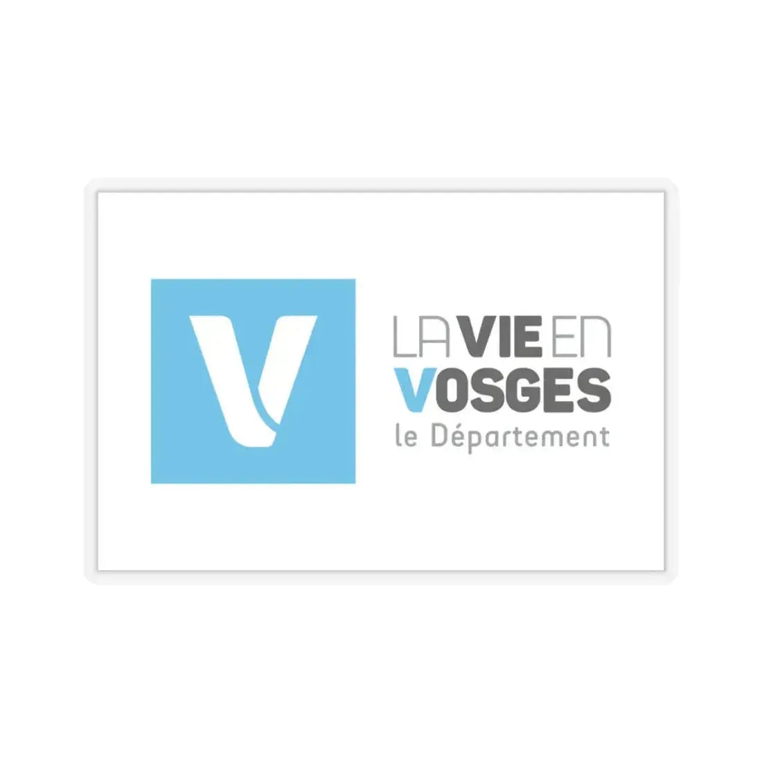 Flag of Vosges France - STICKER Vinyl Kiss-Cut Decal 3 Inch Transparent - The Sticker Space