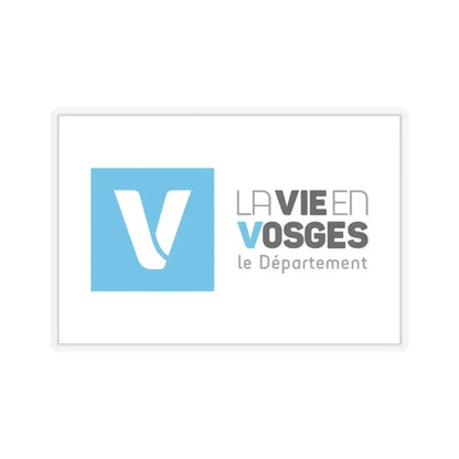 Flag of Vosges France - STICKER Vinyl Kiss-Cut Decal 3 Inch Transparent - The Sticker Space