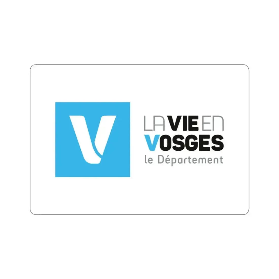 Flag of Vosges France - STICKER Vinyl Kiss-Cut Decal 3 Inch White - The Sticker Space