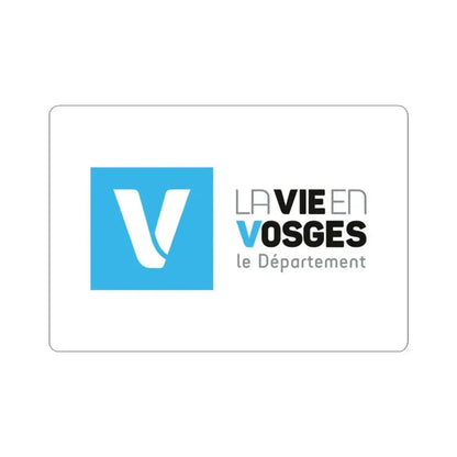 Flag of Vosges France - STICKER Vinyl Kiss-Cut Decal 3 Inch White - The Sticker Space