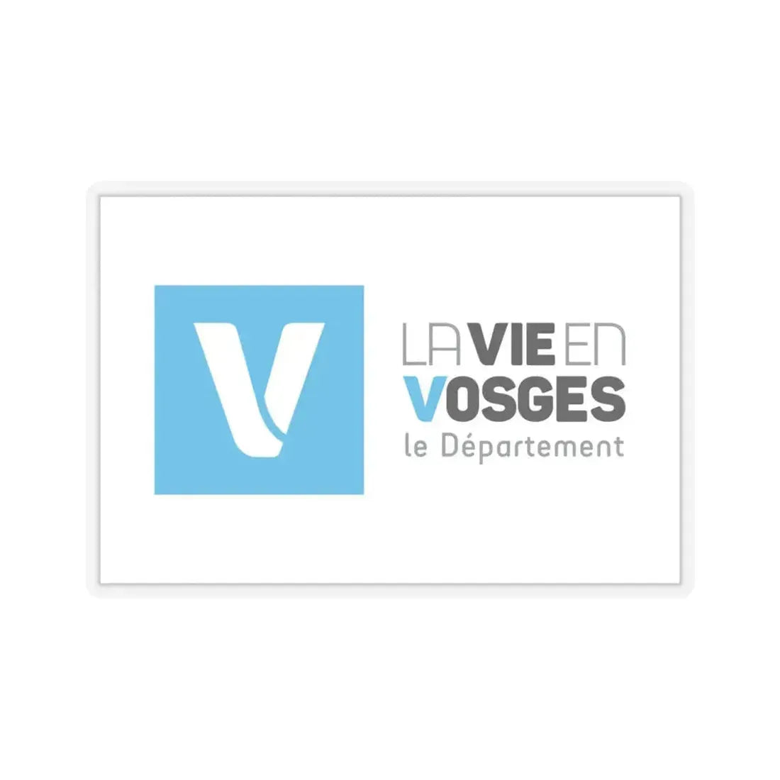 Flag of Vosges France - STICKER Vinyl Kiss-Cut Decal 6 Inch Transparent - The Sticker Space