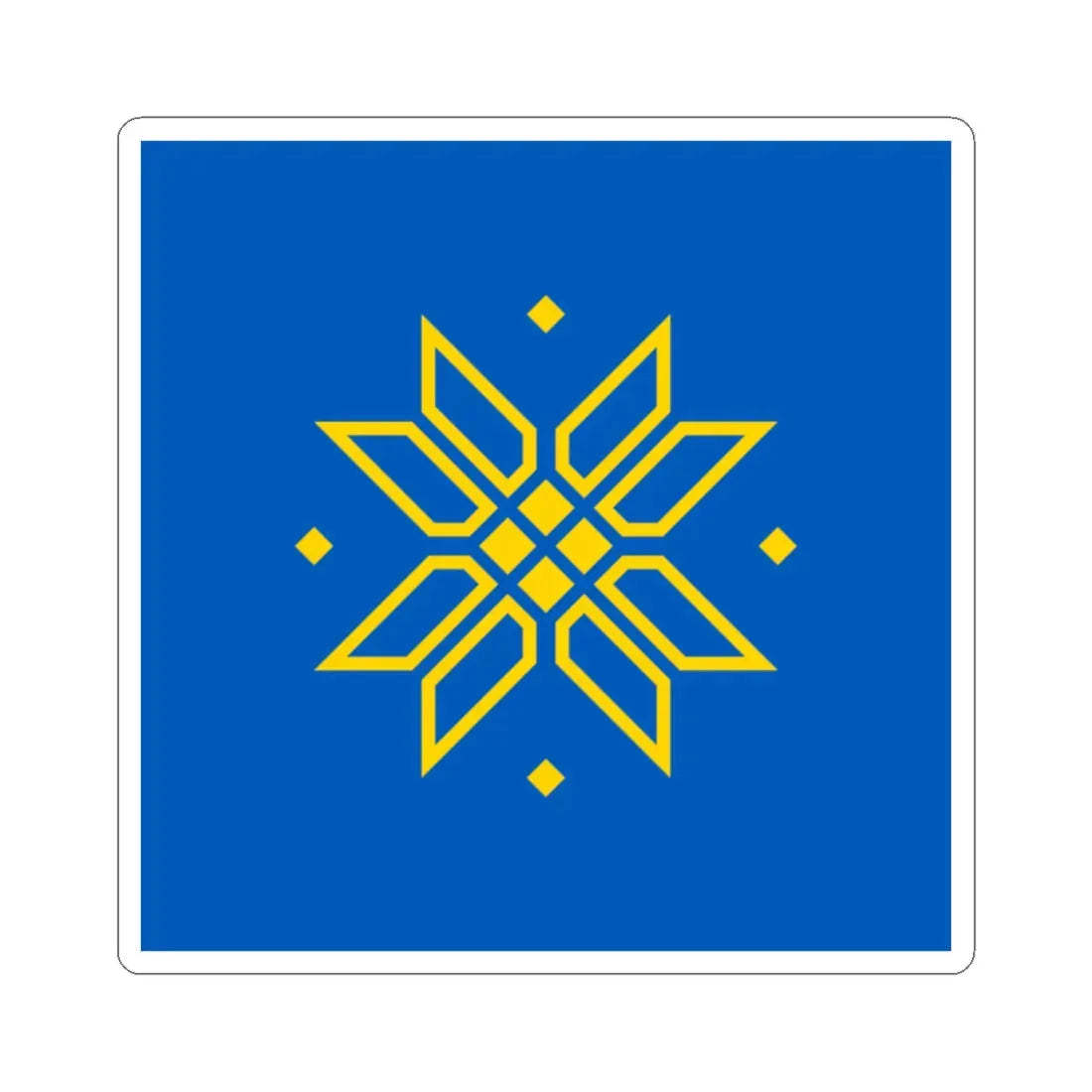 Flag of Voskresyntsi (Ukraine) STICKER Vinyl Kiss-Cut Decal 2 Inch White - The Sticker Space