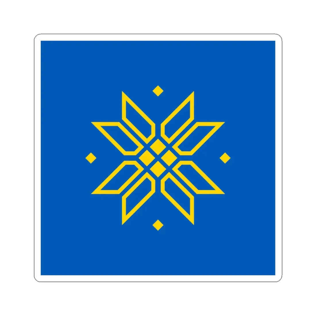 Flag of Voskresyntsi (Ukraine) STICKER Vinyl Kiss-Cut Decal 3 Inch White - The Sticker Space