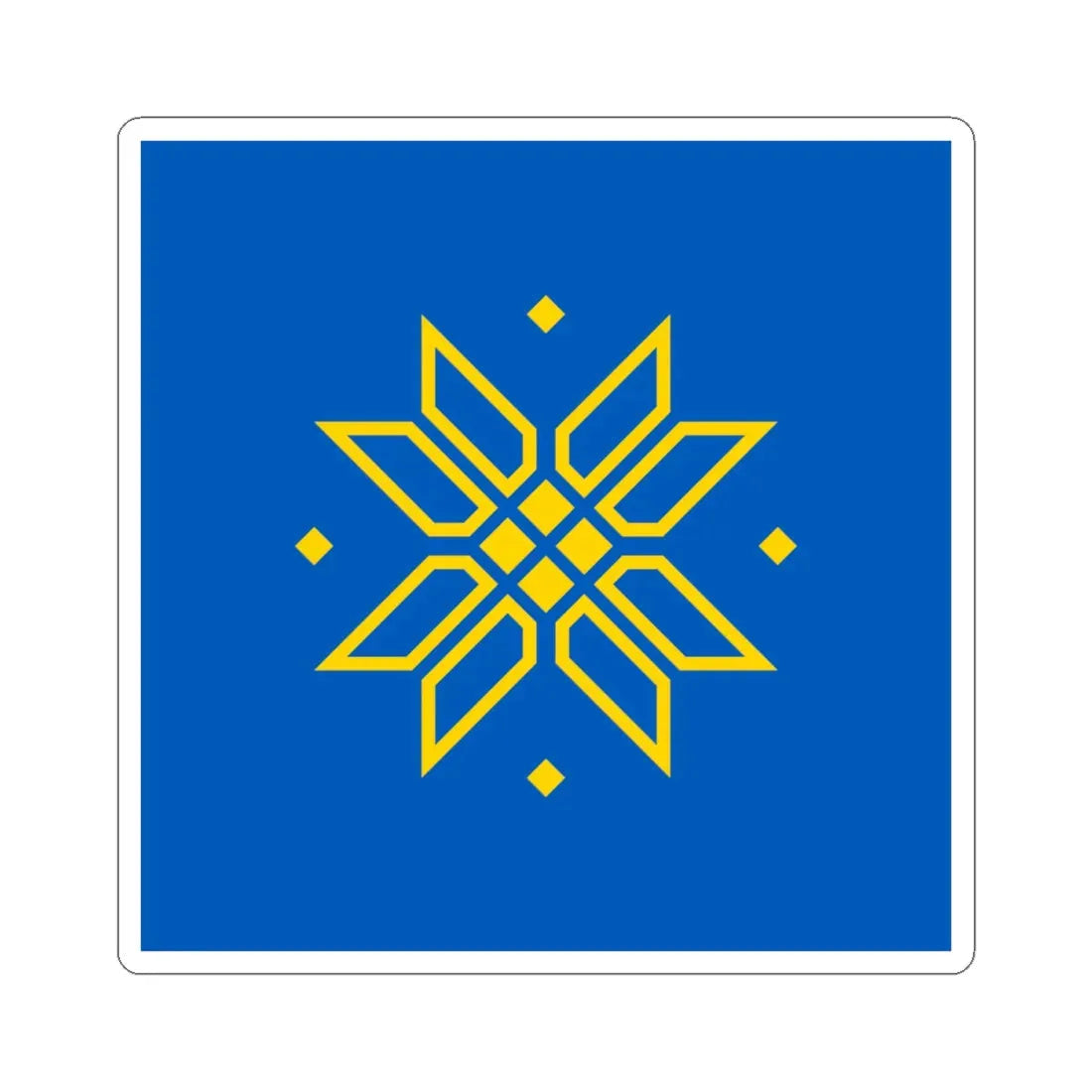 Flag of Voskresyntsi (Ukraine) STICKER Vinyl Kiss-Cut Decal 4 Inch White - The Sticker Space