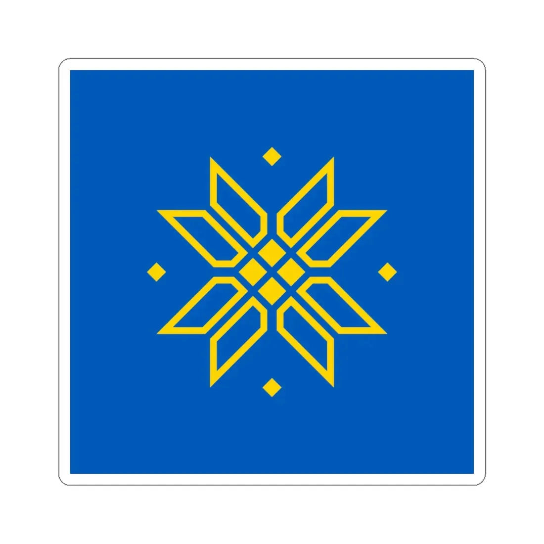 Flag of Voskresyntsi (Ukraine) STICKER Vinyl Kiss-Cut Decal 6 Inch White - The Sticker Space