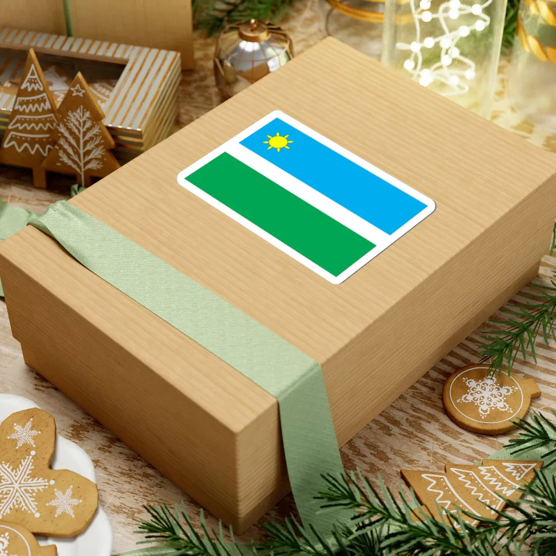 Flag of Vradiyivka raion (Ukraine) STICKER Vinyl Kiss-Cut Decal - The Sticker Space