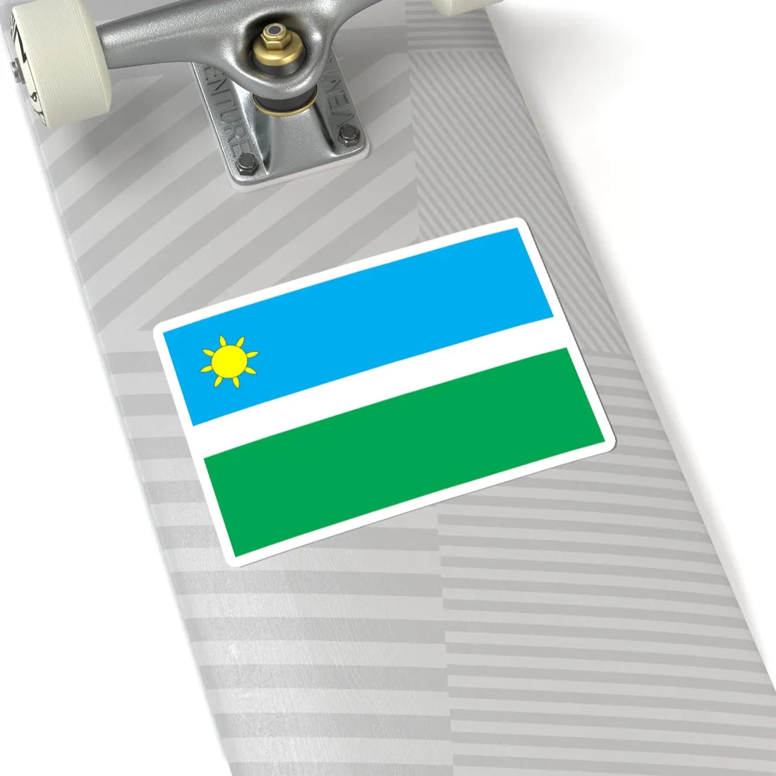 Flag of Vradiyivka raion (Ukraine) STICKER Vinyl Kiss-Cut Decal - The Sticker Space