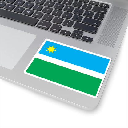 Flag of Vradiyivka raion (Ukraine) STICKER Vinyl Kiss-Cut Decal - The Sticker Space