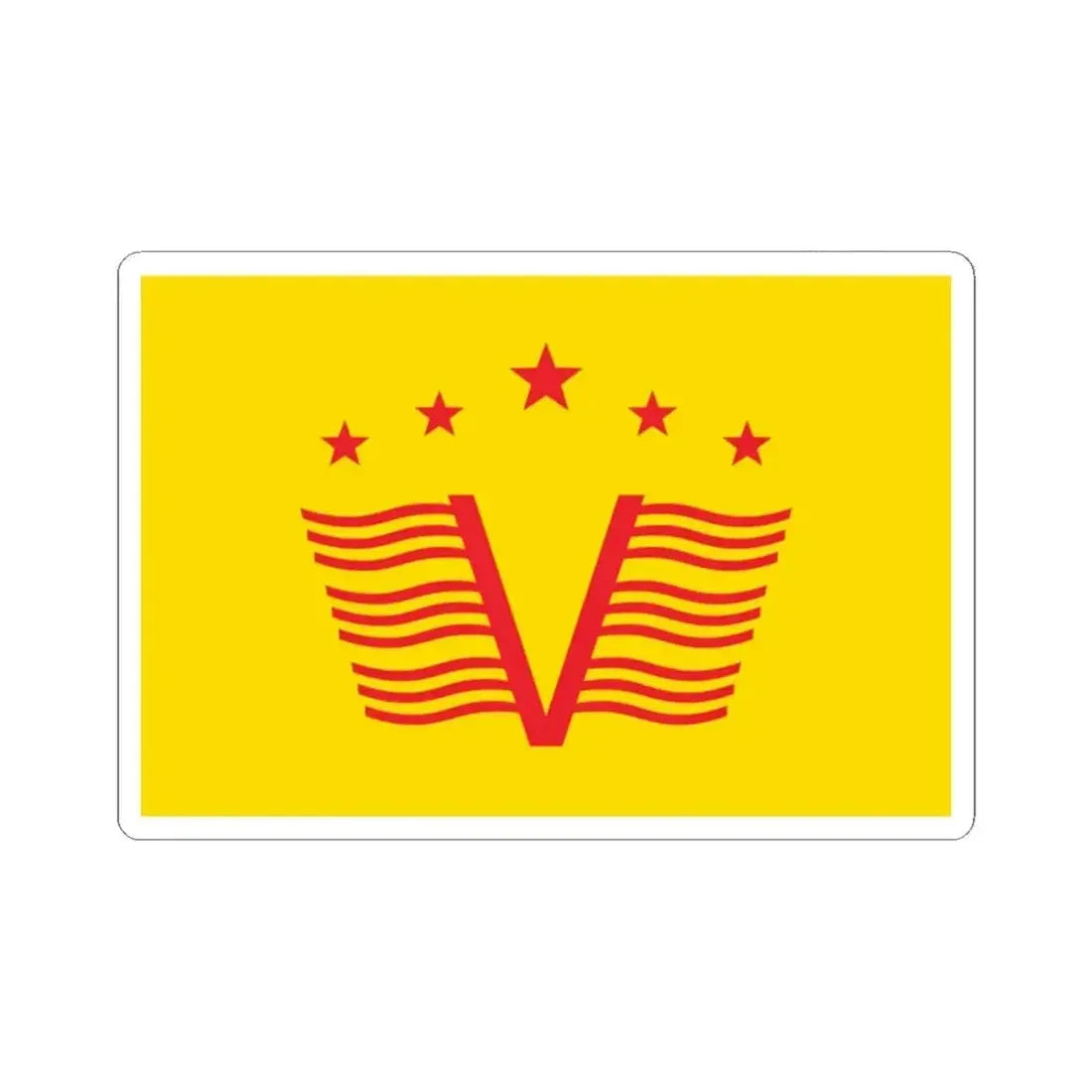 Flag of VRCC (China) STICKER Vinyl Kiss-Cut Decal 2 Inch White - The Sticker Space