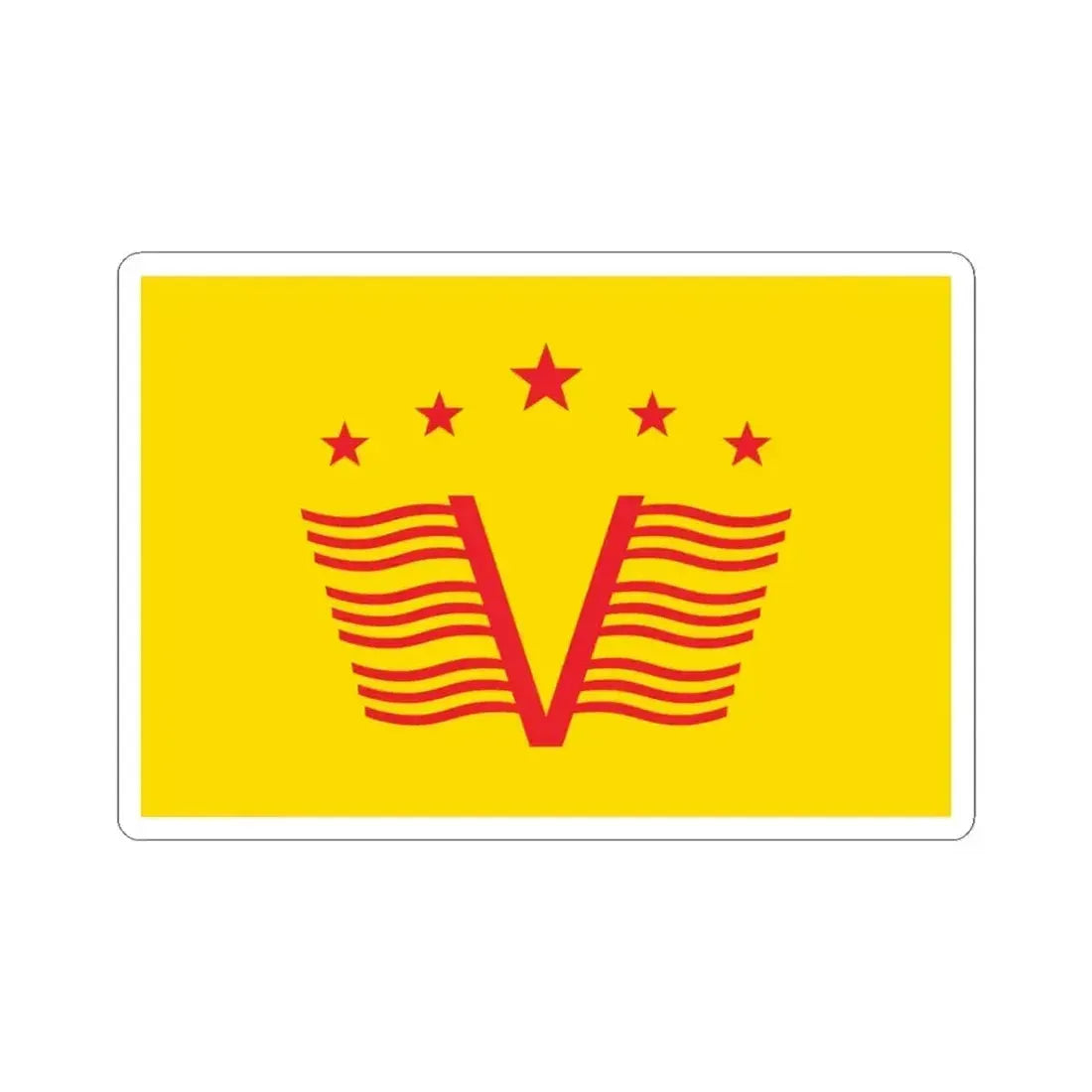 Flag of VRCC (China) STICKER Vinyl Kiss-Cut Decal 3 Inch White - The Sticker Space