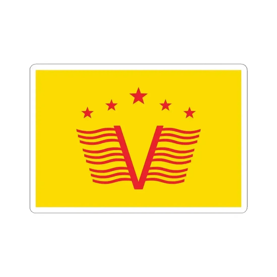 Flag of VRCC (China) STICKER Vinyl Kiss-Cut Decal 4 Inch White - The Sticker Space