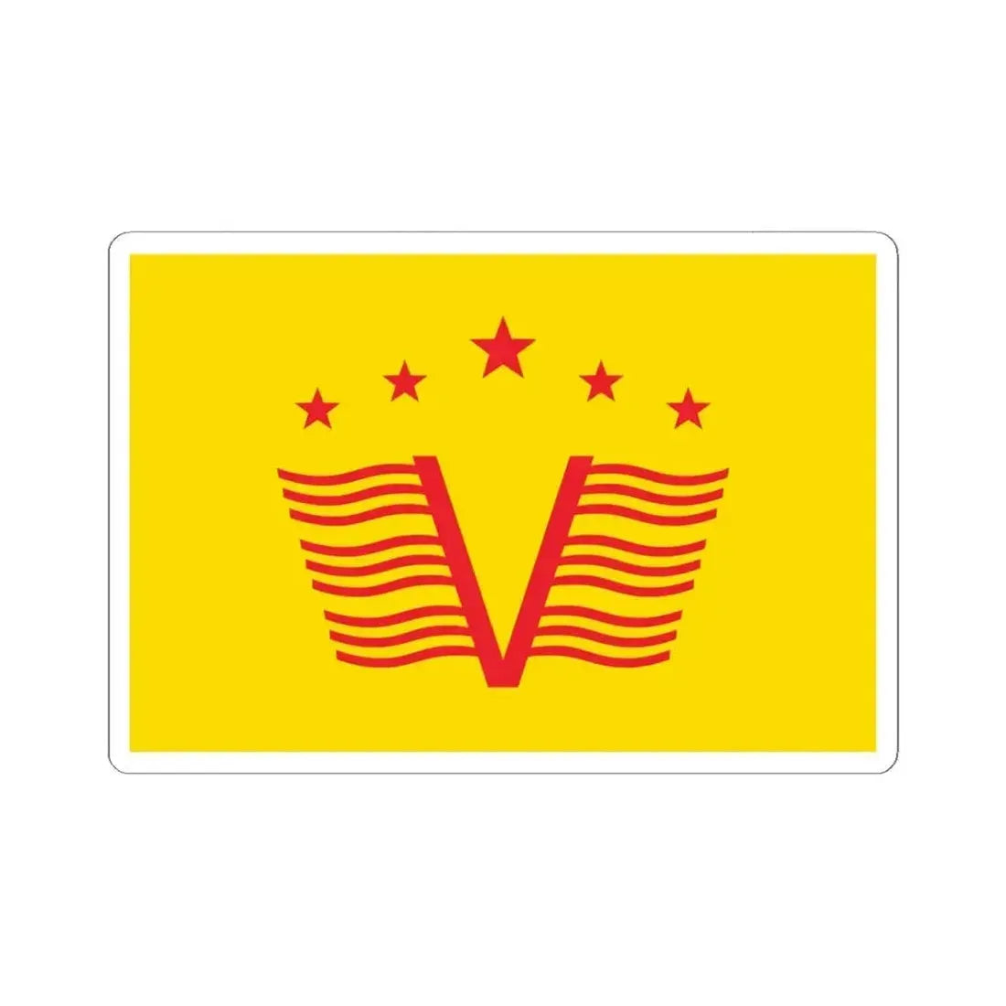 Flag of VRCC (China) STICKER Vinyl Kiss-Cut Decal 6 Inch White - The Sticker Space
